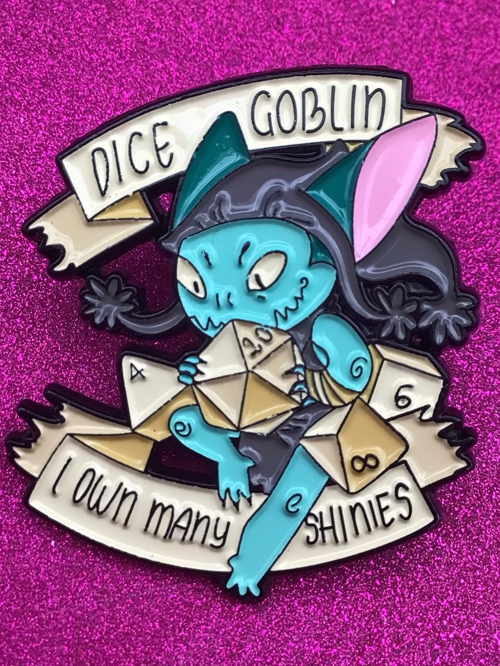 Dice Goblin Enamel Pin